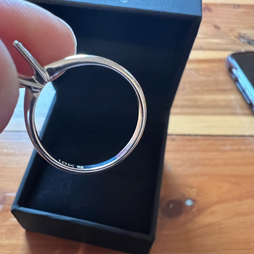 10KT White Gold Solitaire setting